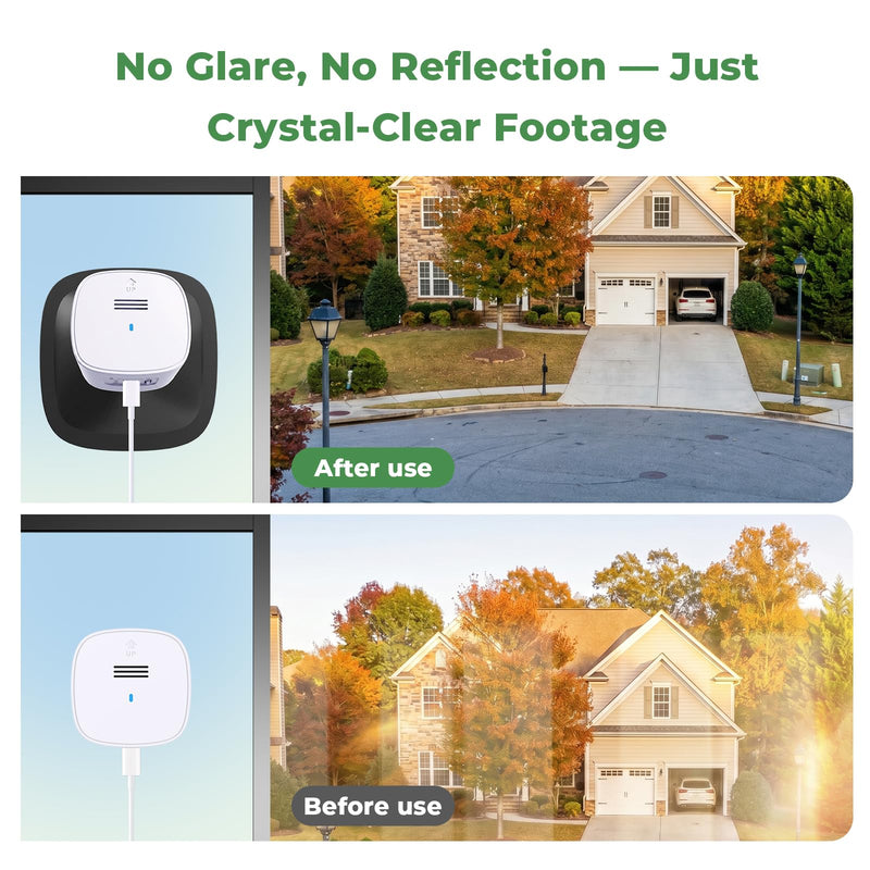 No Reflection Window Camera Mount – 4-Way Adjustable (Up/Down/Left/Right Tilt), Damage-Free Installation, （Not Magnetic, Works on Windows & Glass, Girafit, vebiliki, WYZE Window Camera