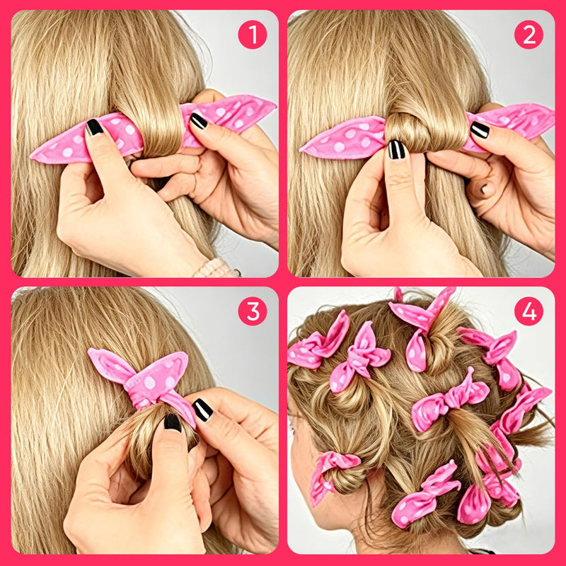 20 Soft Sponge Hair Rollers - No-Heat Overnight Hair Curling Set | 20 Soft Sponge Rollers, No-Heat Overnight Styling, Works With Long And Short Hair, For Natural Waves And DIY Curls