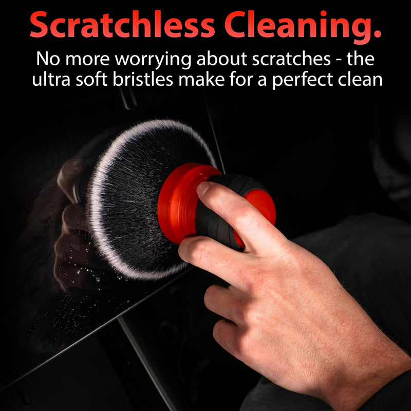 Adam's Polishes Large Multi-Purpose Detailing Brush Car Cleaning Brush Nylon Soft Bristles for Dusting or Scrubbing Interior & Delicate Surfaces, Screens, Seats, Leather, Vinyl, & More