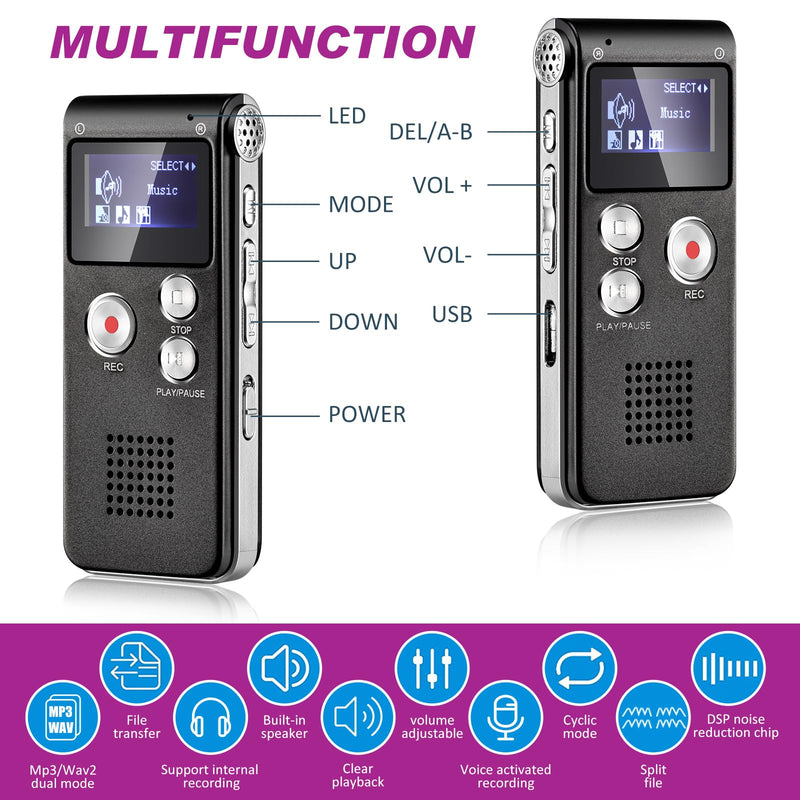 Relaxweex 3 Pcs Ghost Hunting Equipment Kit Includes 1 Pcs 8GB Audio Recorder 1 Pcs Emf Detector Emf Meter Magnetic Field Detector 1 Pcs Fm Radio EVP Recorder for Paranormal Research(Emf Meter2) Emf Meter2