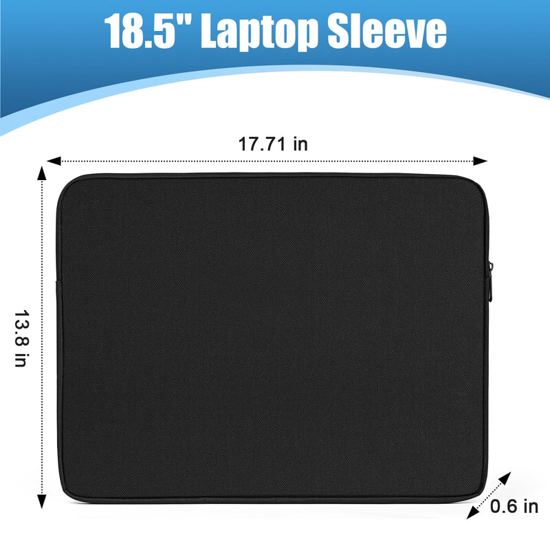 18.5 inch Laptop Sleeve Case Storage Bag, Portable Computer Cover Bag with Pocket Zipper for 18.5 inch Monitor, Laptop Notebook Computer Gaming Display Protective Travel Bag Black