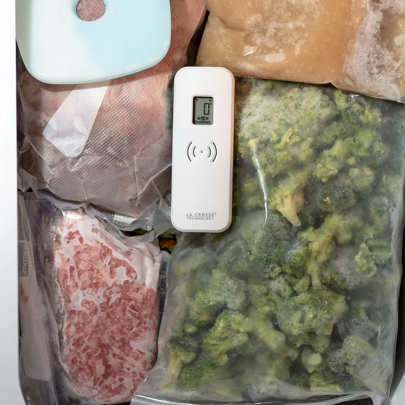 La Crosse Technology 308-04747-INT Wireless Refrigerator/Freezer Kitchen Thermometers with Magnetic Back