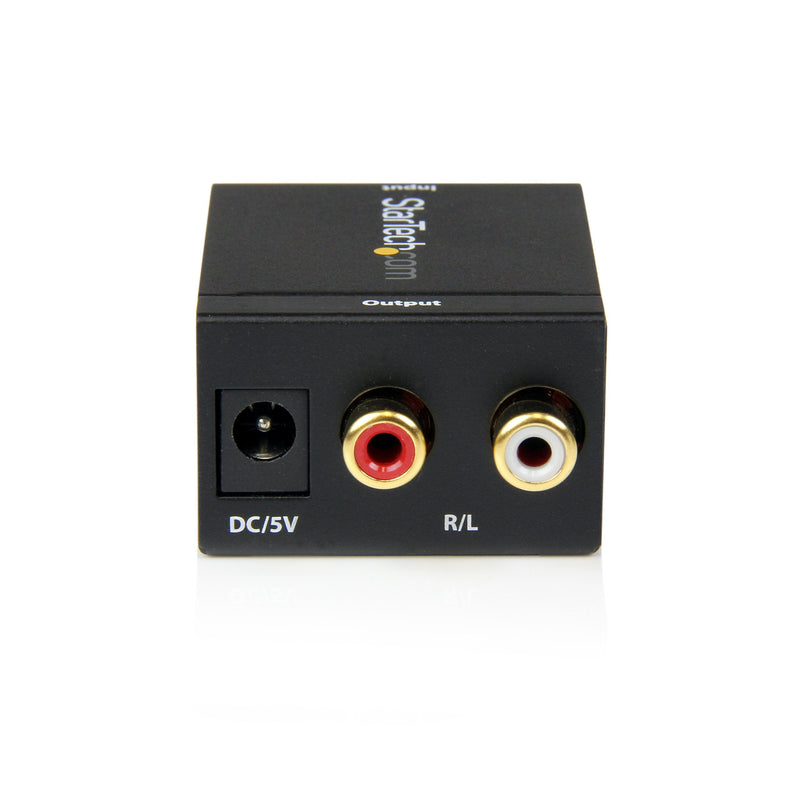 StarTech.com SPDIF Digital Coaxial or Toslink Optical to Stereo RCA Audio Converter - Digital Audio Adapter (SPDIF2AA),Black Toslink/Digital Coax to RCA Stereo Audio