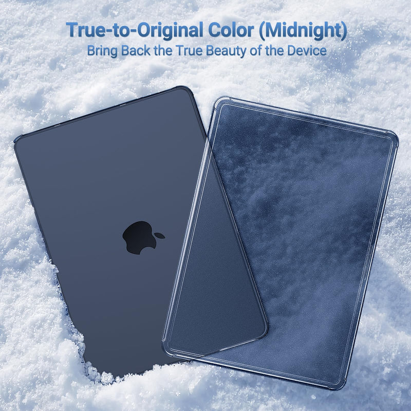 MOSISO Compatible with MacBook Air 15 inch Case M5 M4 M3 M2, Midnight | Matte Finish Protective Hard Shell with Reinforced Corners &Keyboard Cover&Screen Film for A3449 A3240 A3113 A2941
