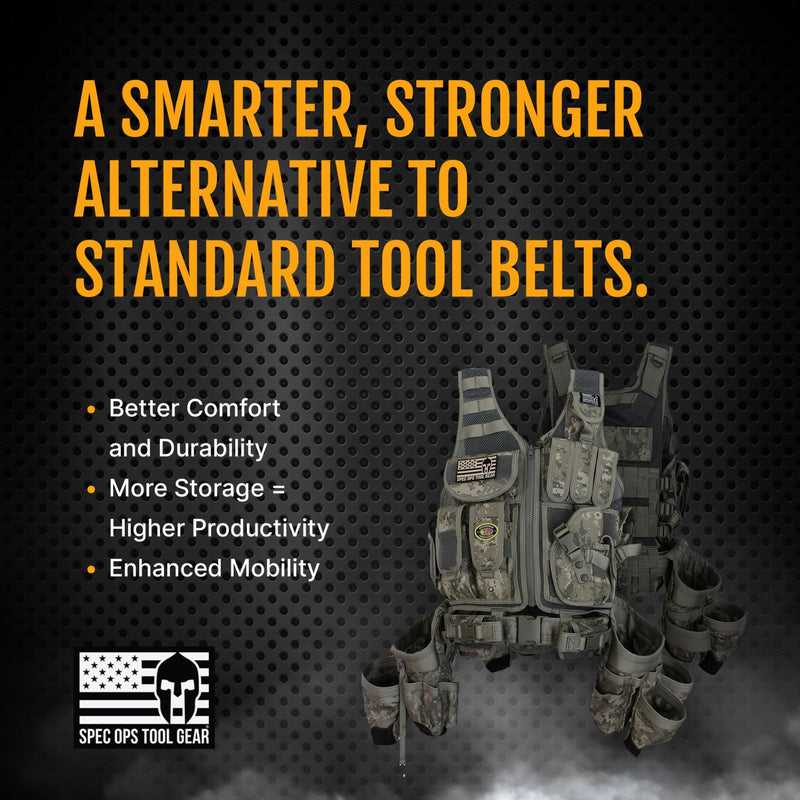 Spec Ops Tool Gear Heavy-Duty Impact Drill Holster – New & Improved Cordless Drill Holder with Reinforced Clip for Tool Belts & Vests Digital Camo