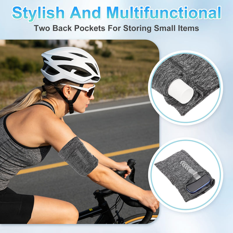 PATIKIL Sports Armband Sleeve, M Size Universal Running Holder Arm Band Waterproof Phone Armband for All Phones Hiking Biking Walking Jogging Gym, Black