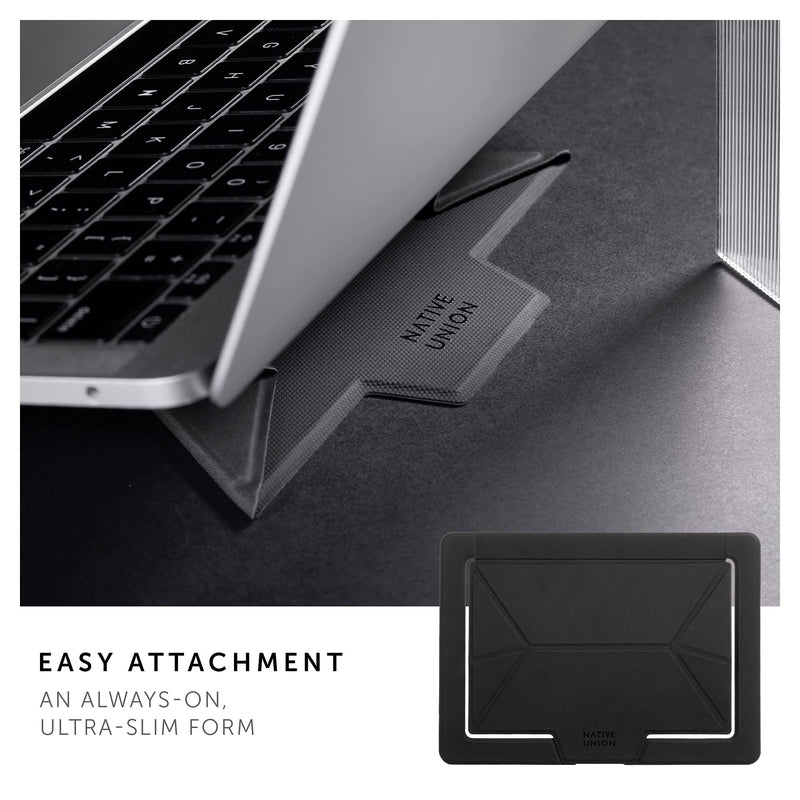 Native Union Rise Laptop Stand – Ultra-Slim Portable Folding Laptop Stand – Ergonomic & Optimized Viewing Angle – for All Laptops 13-16"