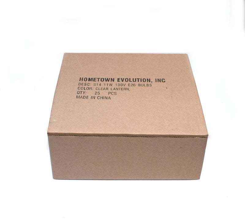 Hometown Evolution, Inc. (Box of 25) S14 Clear 11 Watt Commercial E26 Medium Base Replacement Bulbs S14 Clear 11 Watt Bulbs