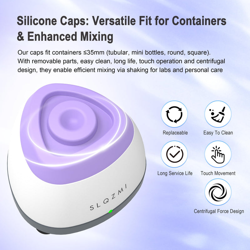 Mini Vortex Mixer, Nail Polish Shaker, Paint Shaker & Paint Mixer for Gel Polish, Acrylic Paints, Eyelash Adhesives, Tattoo Ink, Lab Vortex Mixer for Centrifuge Tubes and Test Tubes (Purple) Purple