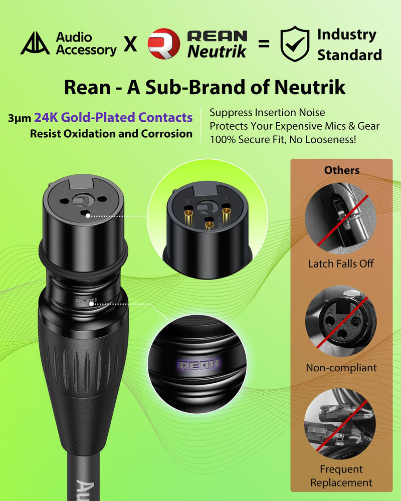 AA AUDIO ACCESSORY XLR to 3-pin Phoenix Cable 2ft, Neutrik REAN XLR Female Connector, XLR 3P Female to PHX3M NBKF/2EDG-5.08 3pin PCB Screw Terminal Block Adapter Connector Cord for Speaker, DSP, Mixer
