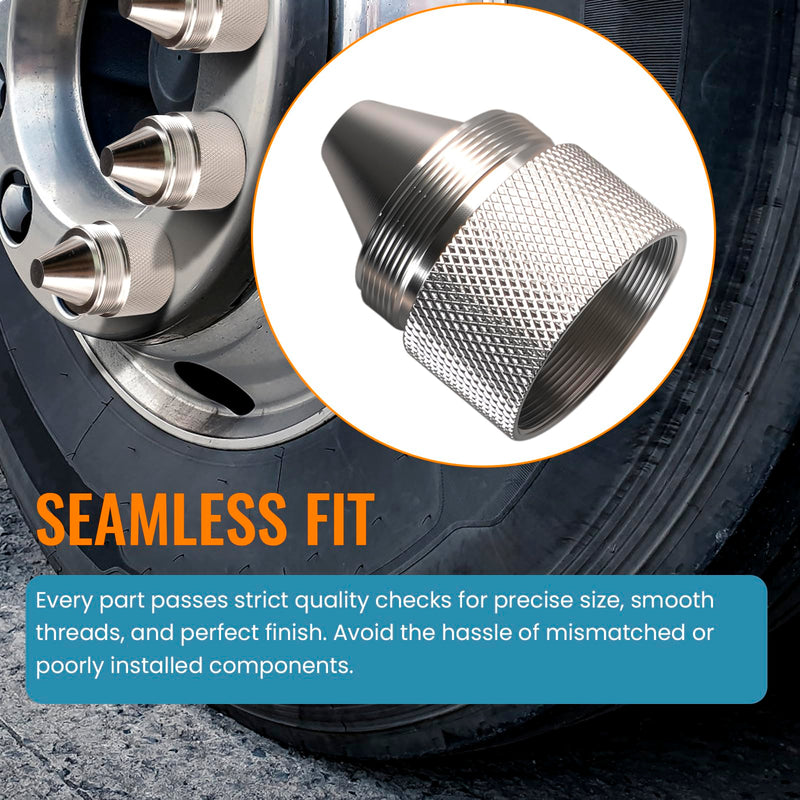 1.375''X24 Cone Shaped Parts Stainless Steel Aluminium Replacemet Sealed End (Silvery, 1.375''X24) silvery