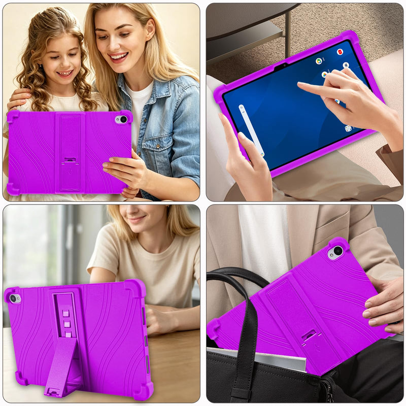 ATOOZ for Walmart Onn 11 inch Core Tablet Case (2026 Model), Purple | Soft Silicone, Adjustable PC Stand, Shockproof Protection, Kid-Friendly Lightweight Cover for Onn 11" Gen 5 2026 Tablet