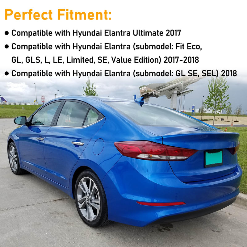 Compatible with Hyundai Elantra Rear Bumper Reflector 2017 2018,Left Driver & Right Passenger Side Rear Bumper Red Marker Trim,6th Gen Elantra Back Reflector Light W/O Bulb Replacement(1Pair) 17-18 Elantra Rear Reflector