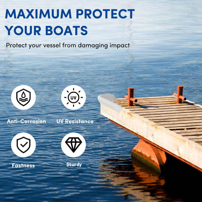 Dock Corner Bumper,Dock Bumpers Straight,Vinyl Boat Dock Corner Bumpers,Boat Straight Bumper,Boat Dock Bumpers,Soft Dock Bumper Guards Dock Bumpers Dock Corner Side Edge for Boat Docks(1,2Pack) Corner Bumper White-1Pack
