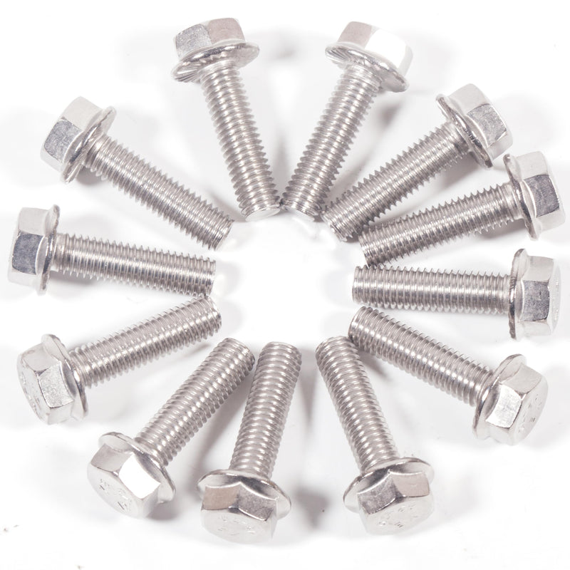 ES75120 M8 x 1.25 x 30mm Chevy Silverado 5.3 Exhaust Manifold Bolts for LS< Exhaust Manifold Hardware Kit Suburban Tahoe Express Gmc Savana Sierra Yukon Envoy 4.8 6.0 6.2L 10.9 12PCS ES 75120.
