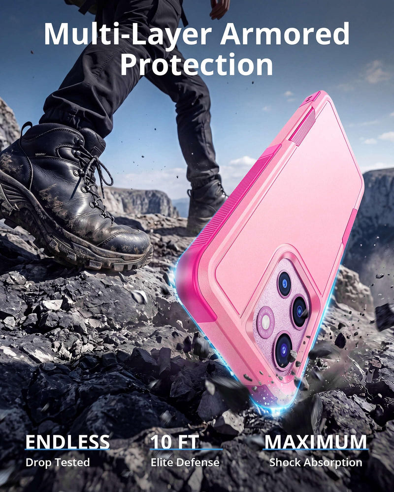 for Motorola Moto G 2026 2025 / G Play 2026 Case Blush Pink | Full Body Rugged Phone Case with 2X Screen Protector, Military-Grade Shockproof Dual-Layer Protective Cover Compatible with Motorola Moto G 2026 2025 / G Play 2026