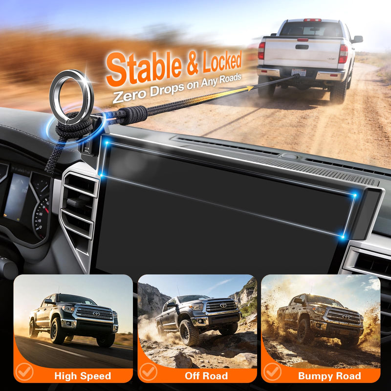 Car Phone Mount for Toyota Tundra 2022-2026 & Sequoia 2023 2024 2025 2026 | For 3rd Gen 14-Inch Screen, Magnetic Cell Holder for MagSafe iPhone Samsung, Strong Magnets, Portrait Landscape Rotation