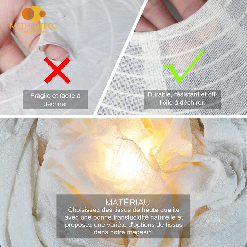 2PCS 16-inch Handmade Linen Pendant Light Shades Fabric Lampshade, Minimalist White/Beige, Foldable Hanging Lanterns for Bedroom, Living Room, Kitchen showcase window House Gift Idea 2Pcs Beige-16Inch pendant lampshade