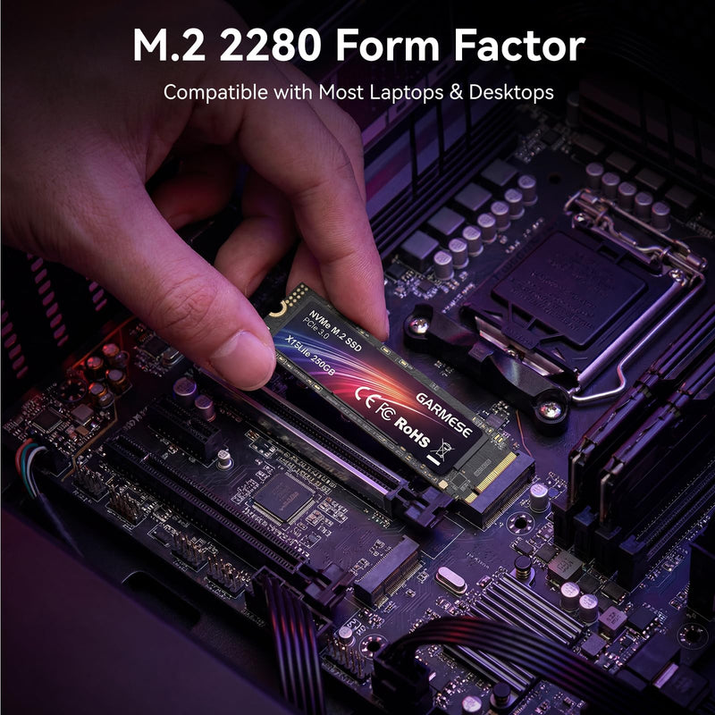 256GB PCIe Gen3x4 NVMe M.2 2280 SSD, Up to 1400MB/s Read | PCIe Gen3 Performance, Reliable 3D TLC NAND, M.2 2280 NVMe Design, Fast Boot & Load Times, 256GB Storage Capacity Black Lava Red
