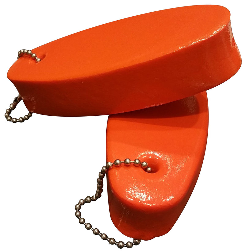 Jumbo Vinyl Coated Floating Keychain Key floatsMade in The USA Orange