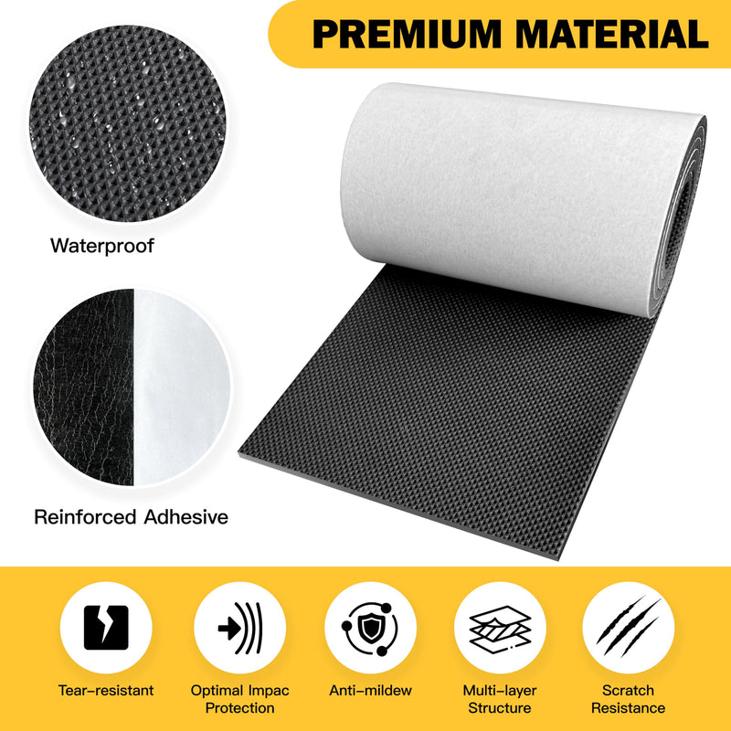 Garage Wall Protector for Car Doors, Self-Adhesive Foam Bumpers Guard,7.9 inch Wide Heavy-Duty Anti-Scratch&Anti Collision wall Padding, Universal Fit for Garage, Warehouse & Parking 13.2ft