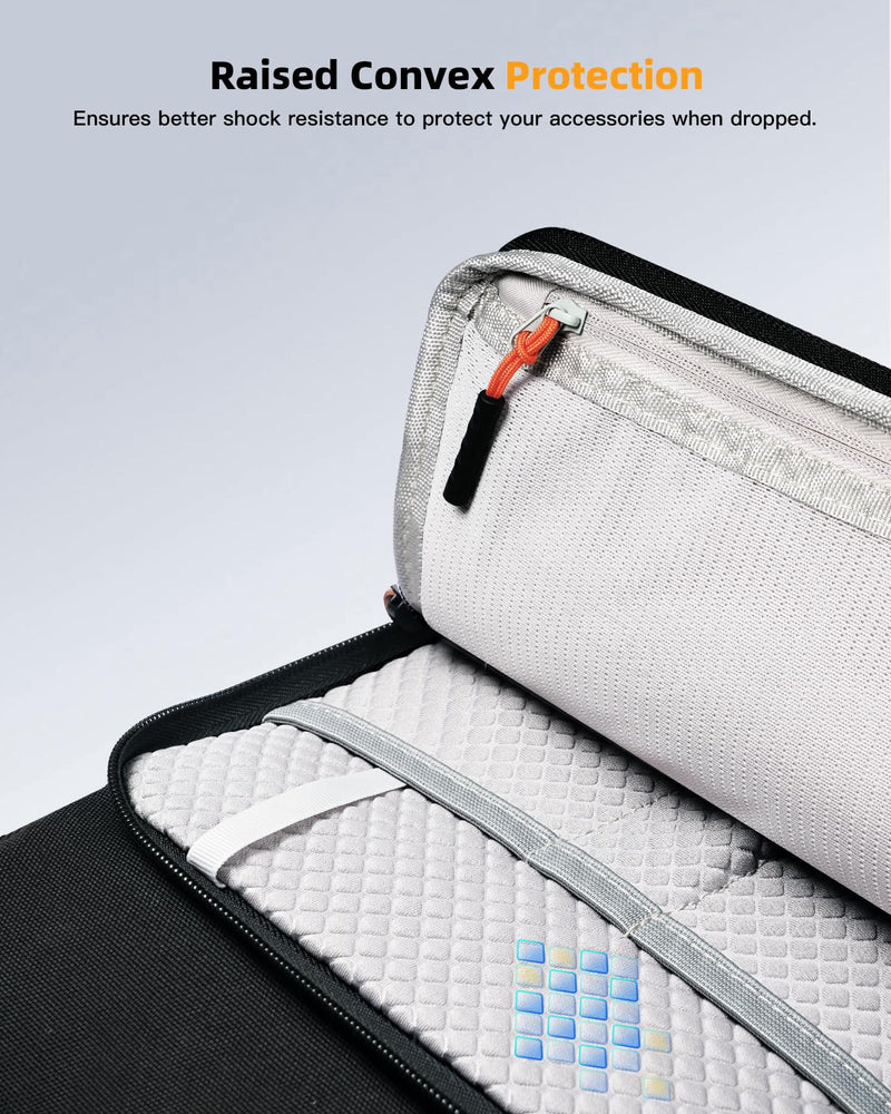 TiMOVO 13 Inch Tablet Shoulder Bag for iPad Air 13 Inch 2024,iPad Pro 13 Inch 2024,iPad Pro 12.9 M2 2022/2021/2020,Galaxy Tab S8+/S9+ 12.4" 2022/2023,360° Protection Tablet Sleeve with Handle, Black