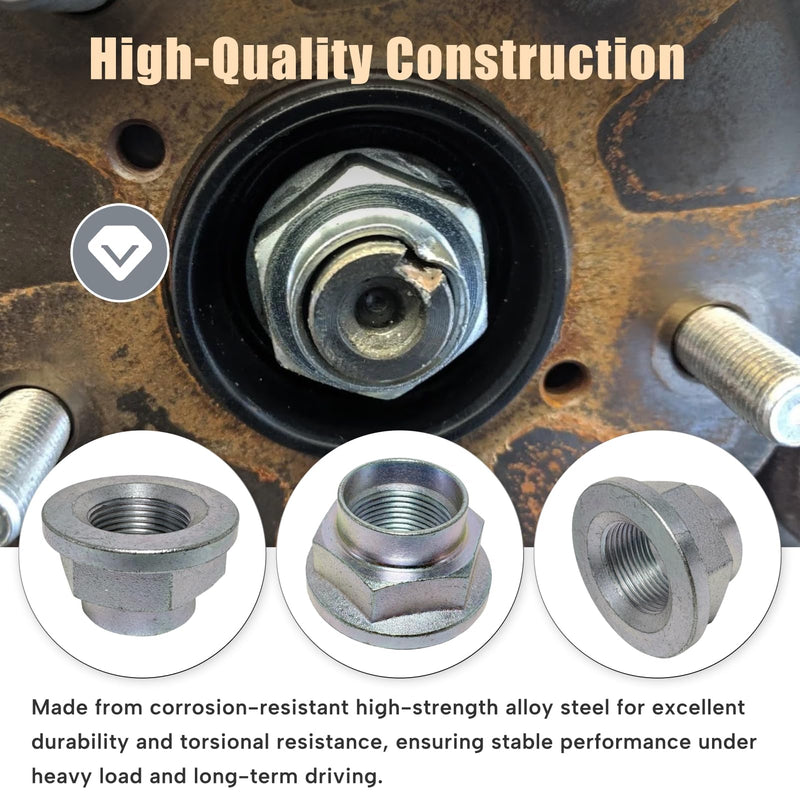 2Pcs Front & Rear Axle Nut Replacement Fit for Subaru Forester Outback Impreza WRX STI Crosstrek Ascent BRZ CV Spindle Nut 2000-2025 Replace 902170049 902170044 902170047 103-0504