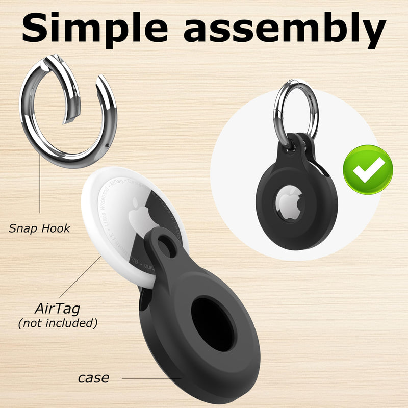 Case for AirTag 2nd Gen 2026 & 1st 2021, Silicone AirTag Holder with 3M Adhesive Sticker, Stick-On Air Tag Mount for TV Remote Control, Flexible Remote Finder Tracker Case (1) 1