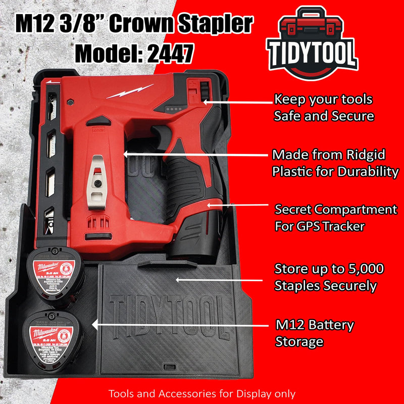 Insert for Milwaukee M12 Stapler Liner and Packout Compact Organizer