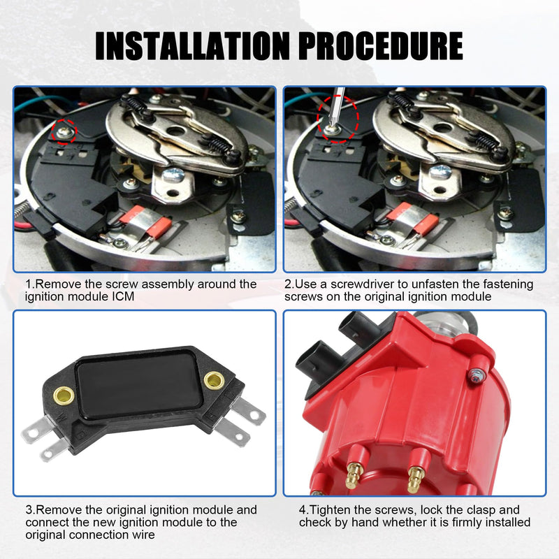 [AUSTRALIA] - JDMSPEED New Ignition Module GM HEI 4 Pin D1906HT LX301 Replacement For Buick Chevy Pontiac Old 1974-1988