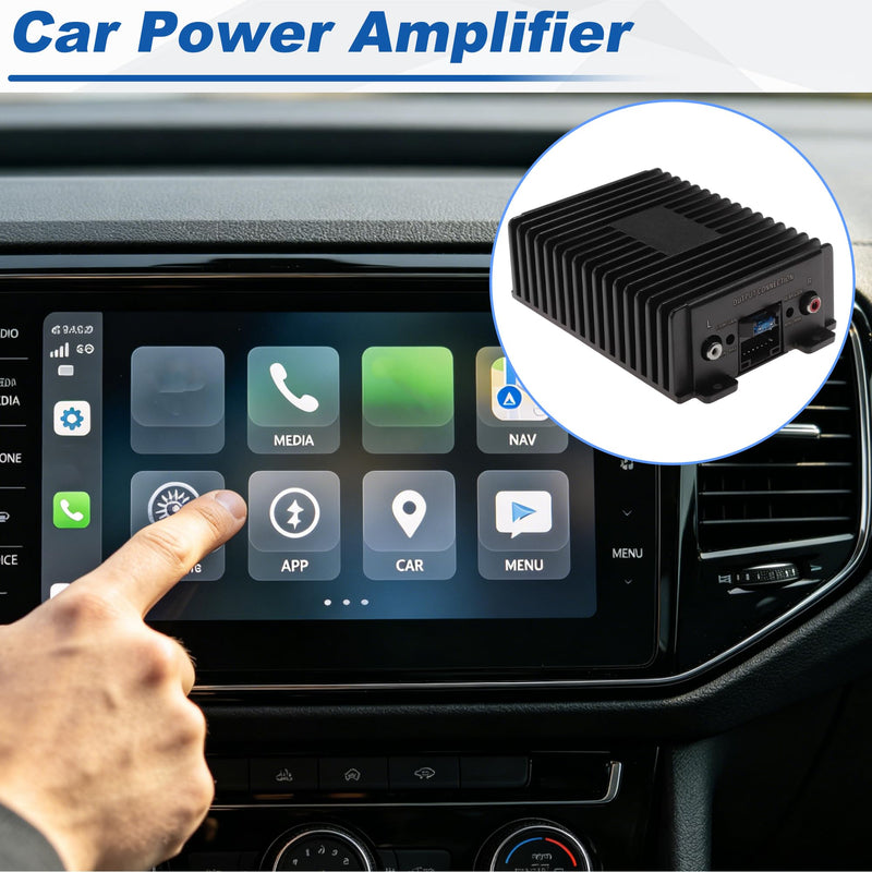 12 V Car Power Amplifier Class A/B Full-Range Amplifier | Car Audio Stereo Amplifier, Stereo Power Amp for Subwoofer and Door Speakers