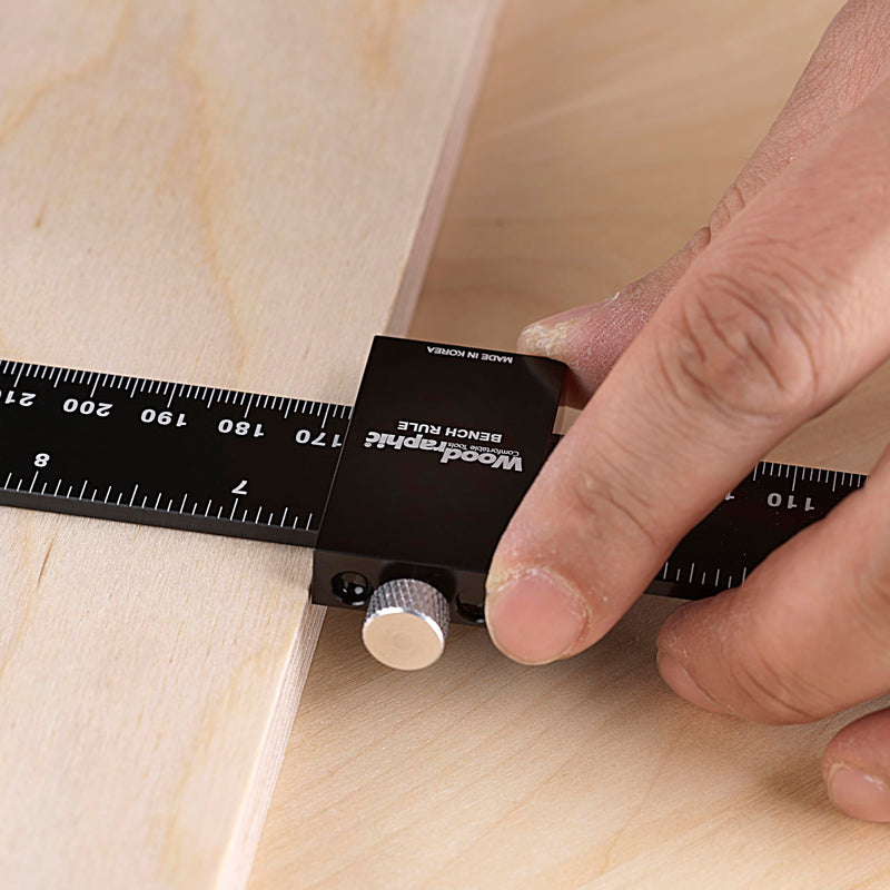 12" Pocket Ruler – Long CNC Machined Marking Ruler for Woodworking, Cabinetry, and Joinery 12 Inch