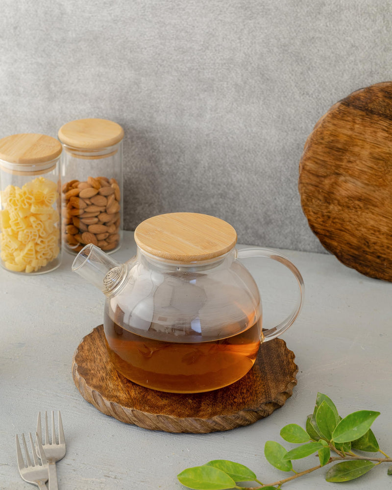 Wooden Trivets for Hot Dishes, Pots, Teapot and Pans (Set of 2) | 8'' Round Wood Dining Decorative Trivets, Kitchen Countertop Decor for Table, Christmas Thanksgiving Large Coasters Designer Edge