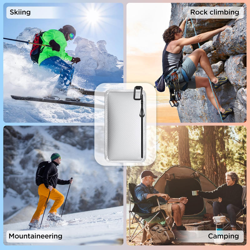 OUTXE Thermal Phone Case for Any Phone- Enhances Battery Life 4X in Extreme Hot and Cold Weather- Cooling Insulating Cell Phone Pouch for Hiking, Skiing, Snowboarding, Adventure- Waterproof- Large