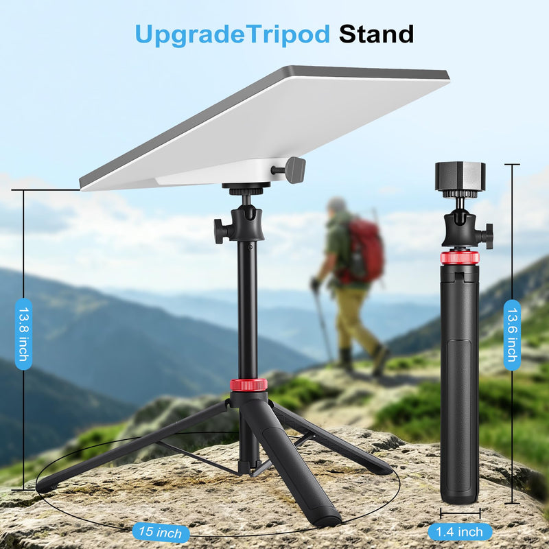 Starlink Mini Tripod Stand Mount with Aluminum Adapter, Portable & 360°Tilt | for All Starlink Mini Models, Starlink Mini Ground Tripod Stand for RV, Backpac Travel, Camping and Outdoor Satellite Setup