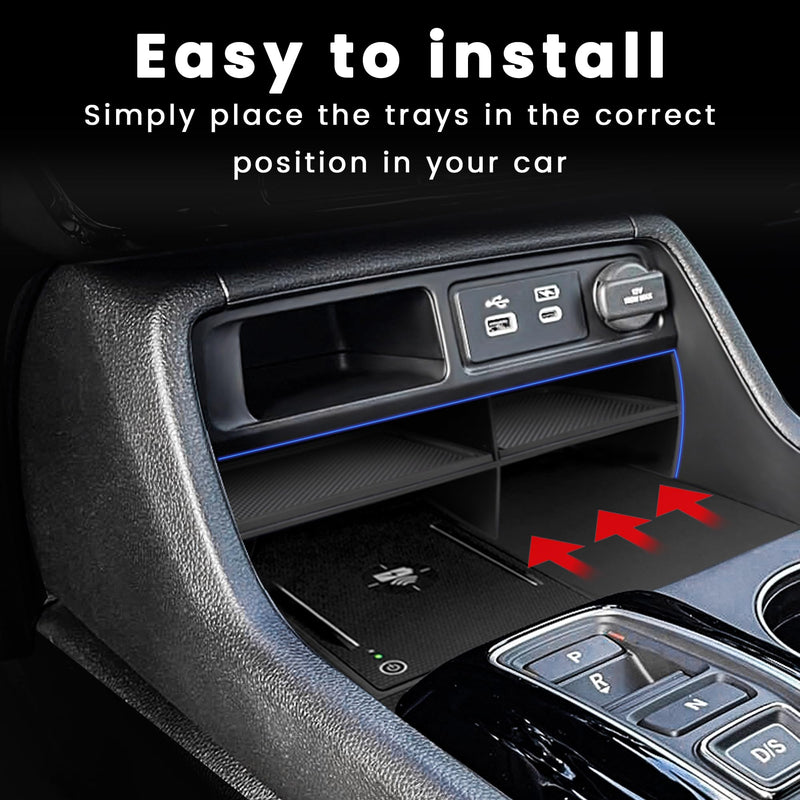 Center Console Organizer Compatible with 2023 2024 2025 Honda Pilot/ 2026 Honda Passport Secondary Storage Box ABS Material Insert Divider Interior Accessories Center console tray