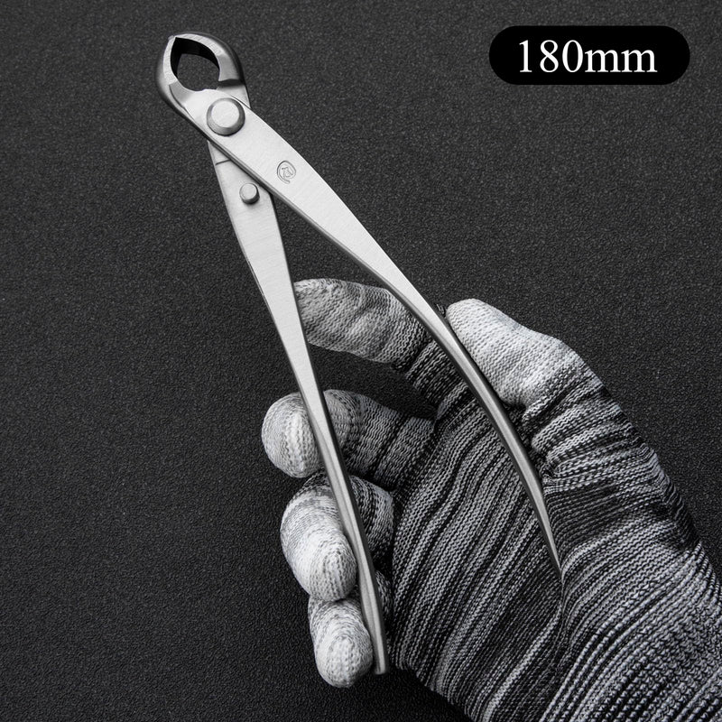 Small Size TianBonsai Bonsai Tools 5-Piece Alloy Steel Bonsai tool Kit In Cluding 180mm Long Handle Scissors / 180mm Branch Cutter / 180mm Knob Cutter / 200mm Straight Root Hook/Tweezers (NBKS5-01)