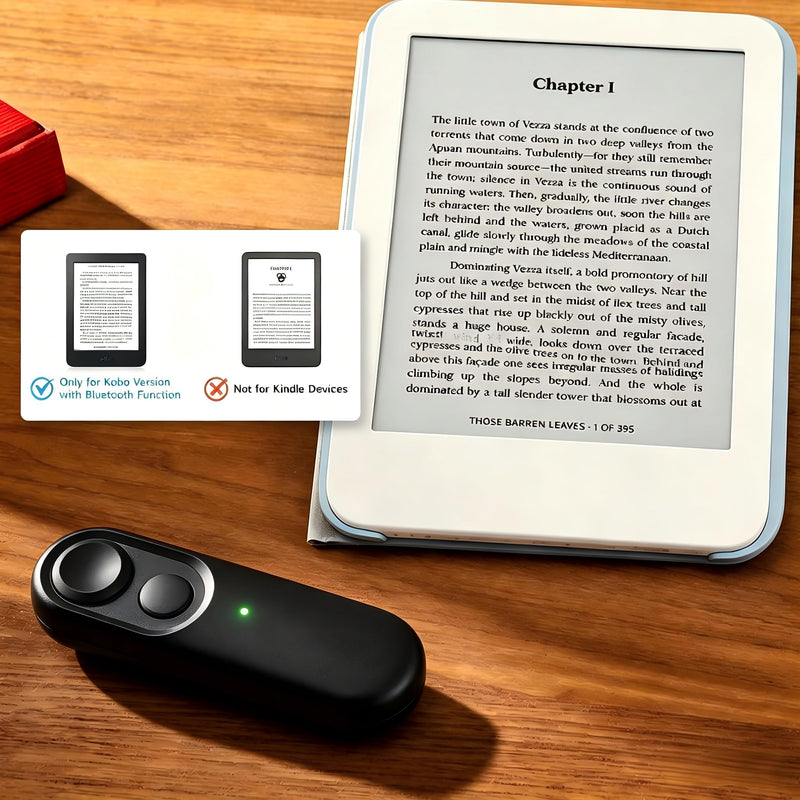 Remote Page Turner for Kobo eReaders, Zero-Latency, Bluetooth Connection | Remote Page Turner for Kobo E-Readers/BOOX E-Readers