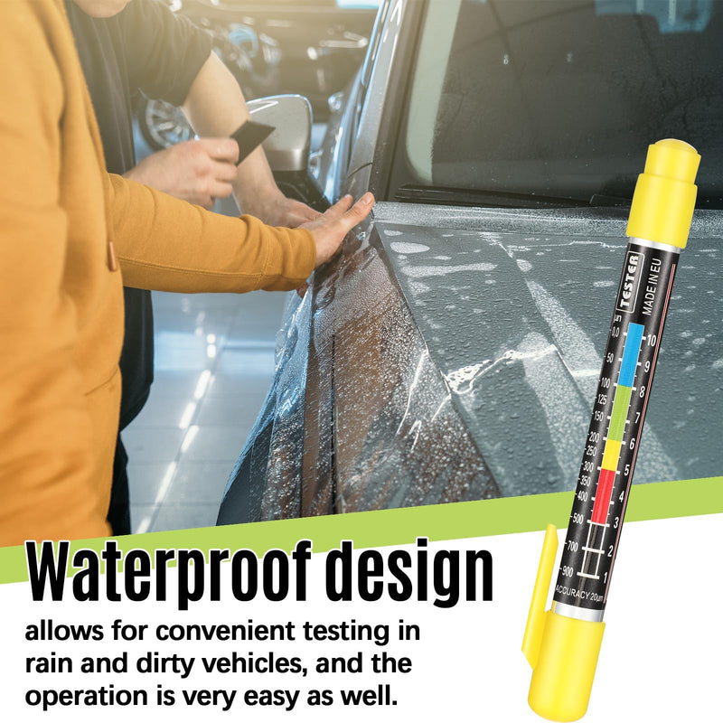 Relaxweex 2 Pcs Paint Thickness Gauge Paint Coating Tester Car Body Damage Detector Crash-Test Check Car Precision Inspection Waterproof Check Test Tool for Inspection(Size:6.9x0.66 inch/17.8x1.7cm)