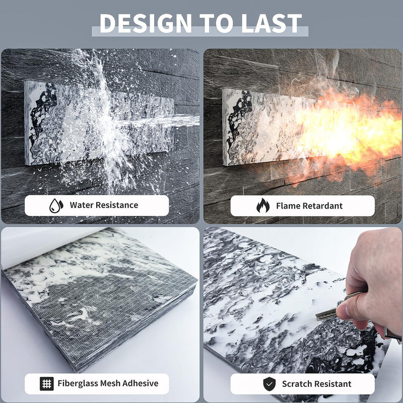 AMPULLA Garage Smith GWP02S Garage Wall Protector Car Door Protectors, Marble Grain, Designed in Germany (4-Pack Marble Grain) 4-Pack Marble Grain