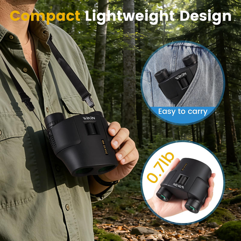 20X30 Compact Binoculars for Adults Bird Watching Travel, Black | High Power, Low Light Vision, Large Eyepiece Easy Focus for Sightseeing Hiking Camping Cruise Concert 20x30