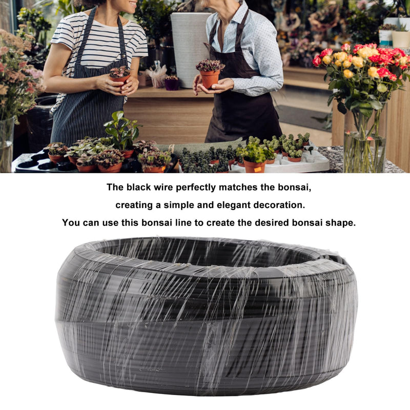 Bonsai Wire Aluminum Wire Training Wire 500g Black for Garden Horticulture (5.0mm) 5.0mm
