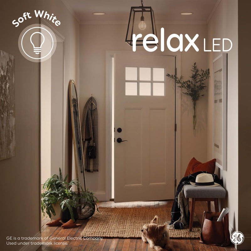 GE Relax LED Light Bulbs 60W, Soft White Candle Lights, Decorative Light Bulbs, Frosted, Small Base (8 Pack) 8 Count(Pack of 1)