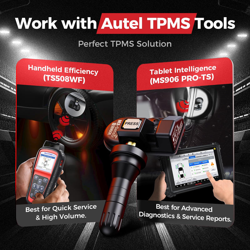 Autel TPMS Sensor 2in1 MX Sensor 315MHz 433MHz Tire Pressure Sensors, OEM Quality Universal TPMS Sensors in Rubber, Programmed by Autel TS408S TS501 Pro TS508 TS508WF MK808S-TS MS906TS MS906PRO-TS 1