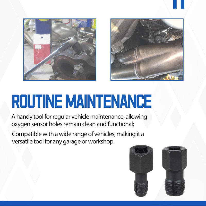 Oxygen Sensor Rethread Chaser M12 x 1.5mm and M18 x 1.5mm, use for Clean and Repair Damaged Threads,Thread Spark Plug Thread Repair