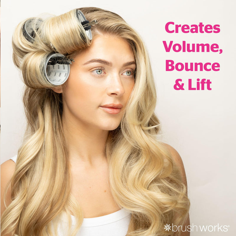 Brushworks Ceramic Thermal Hair Rollers, 9 Pack Assorted Sizes | 60mm, 48mm, 35mm, Small, Medium & Large, Heat Retaining, Voluminous, Bouncy, Long-Lasting Curls and Waves