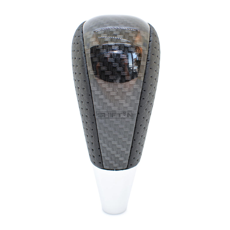 Carbon Fiber Gear Shift Knob Fits for Toyota Avalon Yaris 4Runner Sienna Camry Tacoma and Lexus ES GS SC RX LS (Black Leather/Carbon Fiber Pattern) Black Leather/Carbon Fiber Pattern