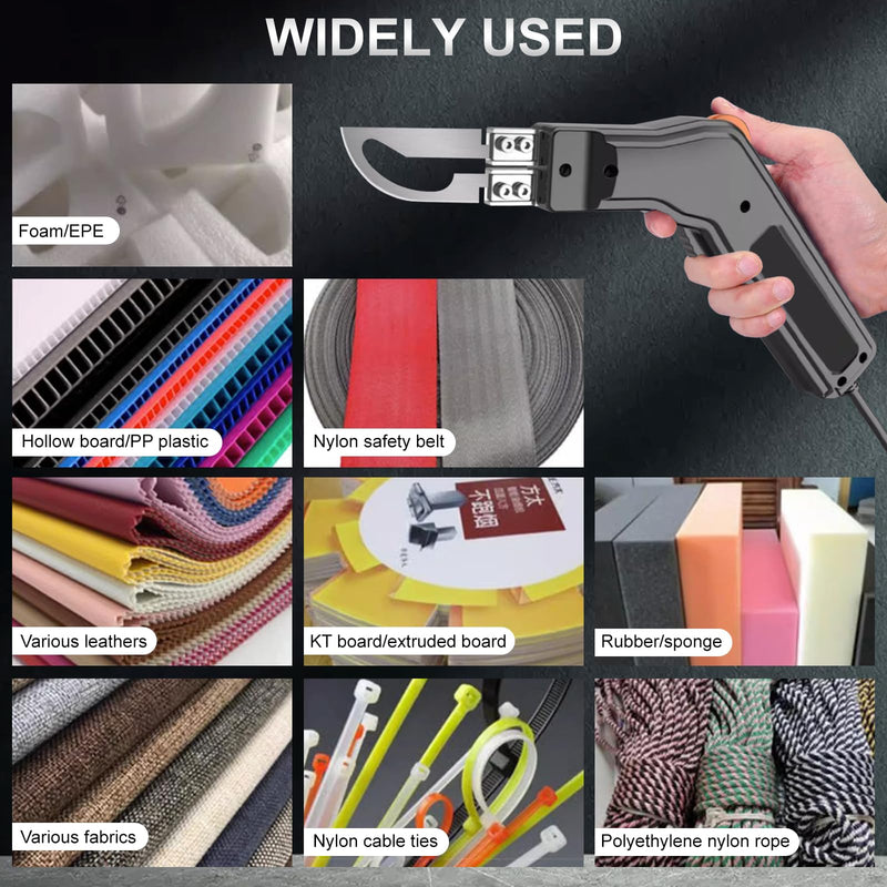 Hot Knife, Hot Foam Cutter,Rope Hot Knife Cutter, 300W Foam Cutter Electric | 0-600℃ Polystyrene Cutting Tool, Portable Hot Knife with 3 Blades for Sponge/EPS/EPP/KT BOARD/EVA/PU/Fabric/Rubber