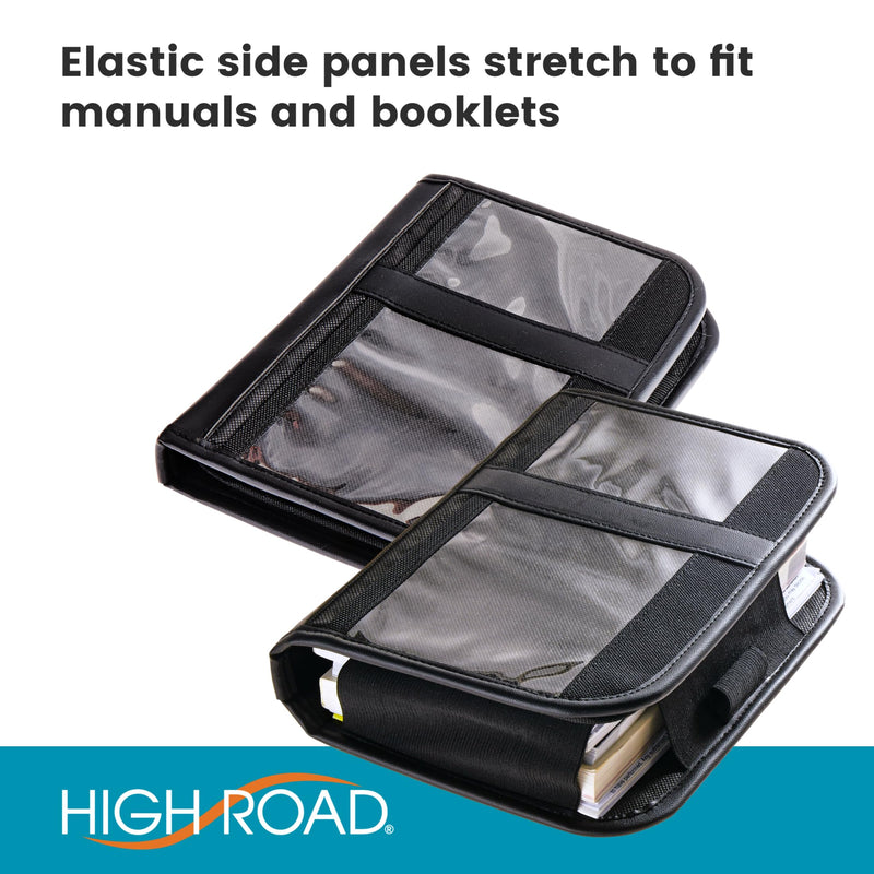High Road Glove Box Organizer and Car Manual Holder - Insurance and Registration Holder for Glove Box with Clear Pockets for Quick Access to Car Documents and Expandable Manual Holder