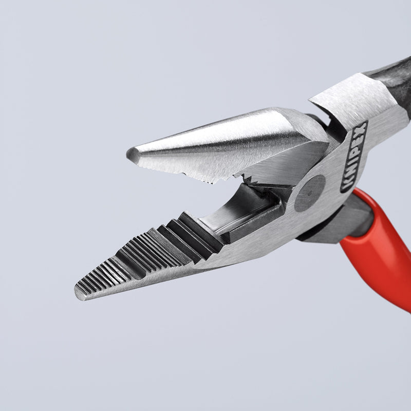 Knipex Tools 08 21 145 6" Needle Nose Combination Pliers, Plastic Coated Handles